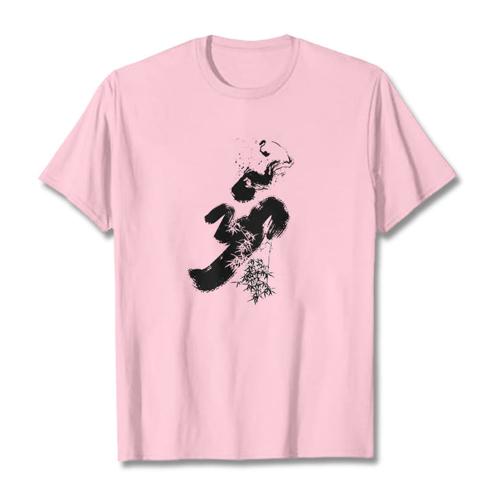 Buddha StonesOM 竹墨 コットンTシャツ - ライトピンク - 2XL - image 16