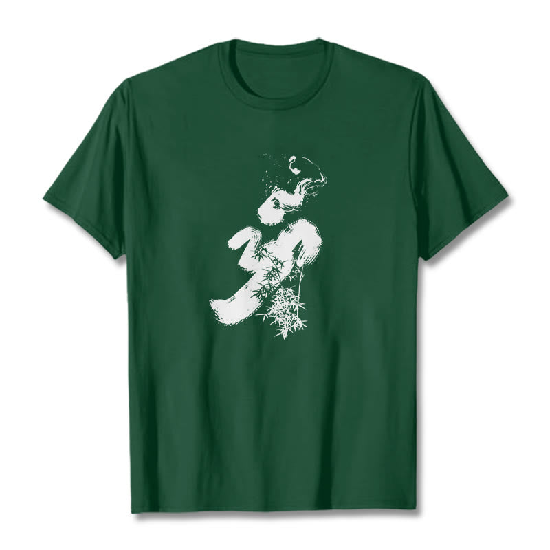 Buddha StonesOM 竹墨 コットンTシャツ - フォレストグリーン - 2XL - image 9