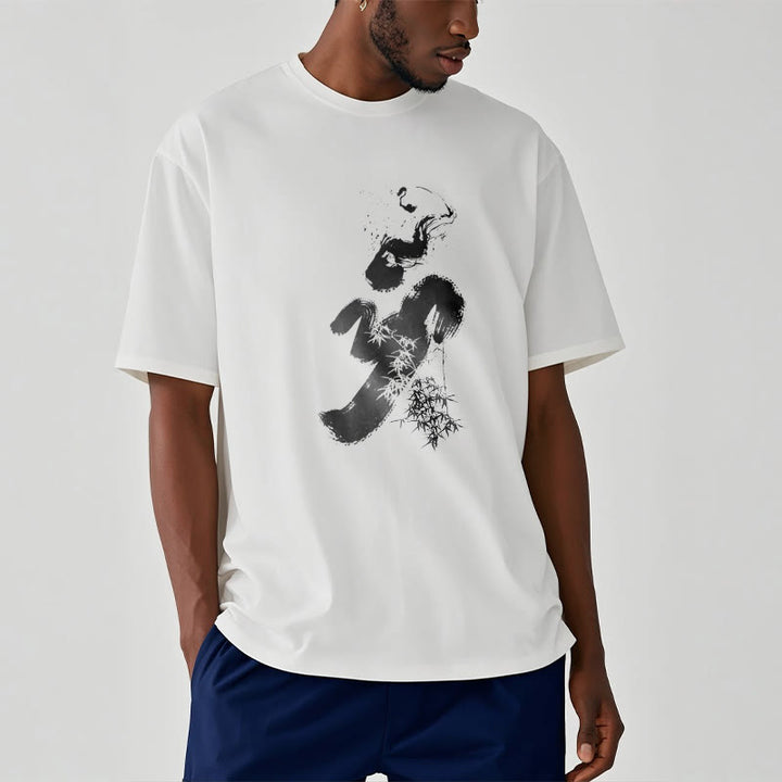 Buddha StonesOM 竹墨 コットンTシャツ - image 8