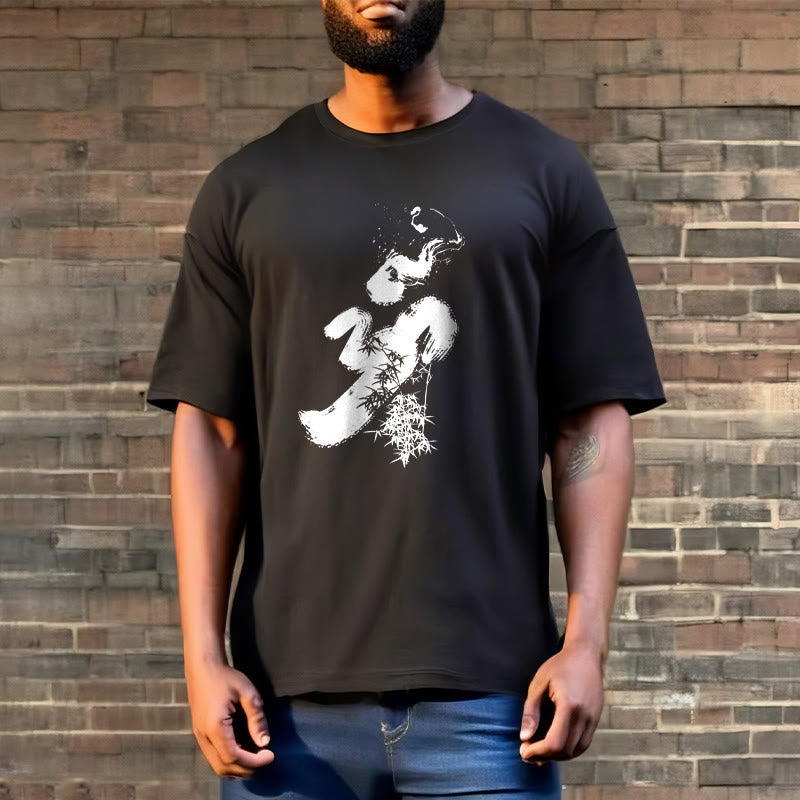 Buddha StonesOM 竹墨 コットンTシャツ - image 4