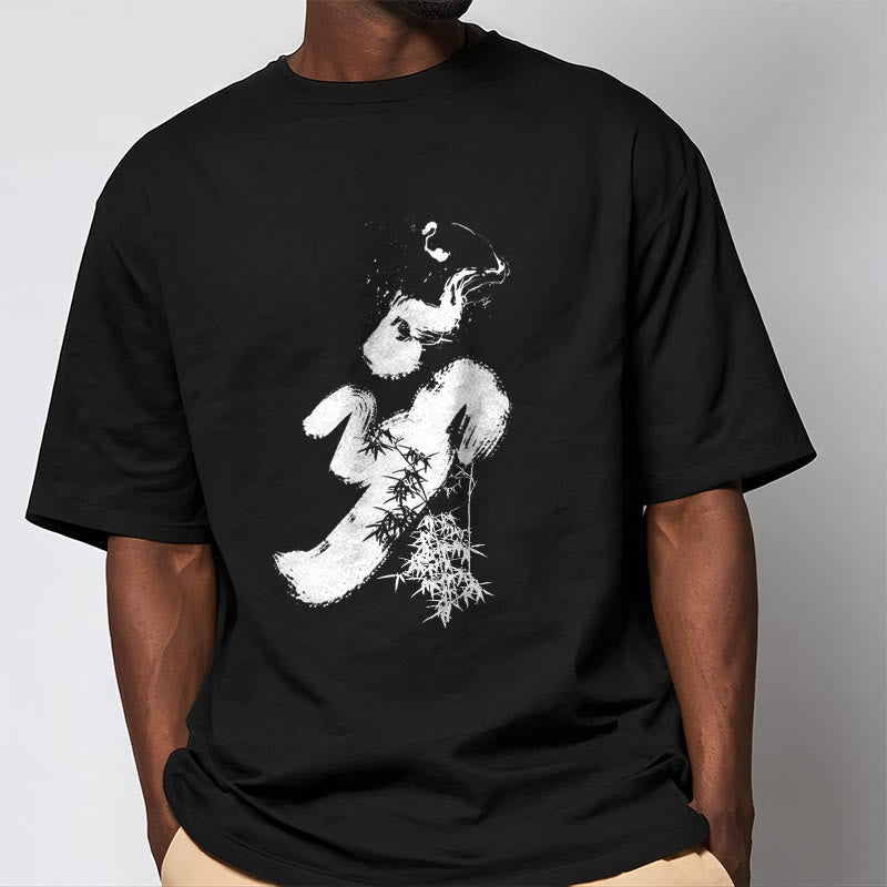 Buddha StonesOM 竹墨 コットンTシャツ - image 3