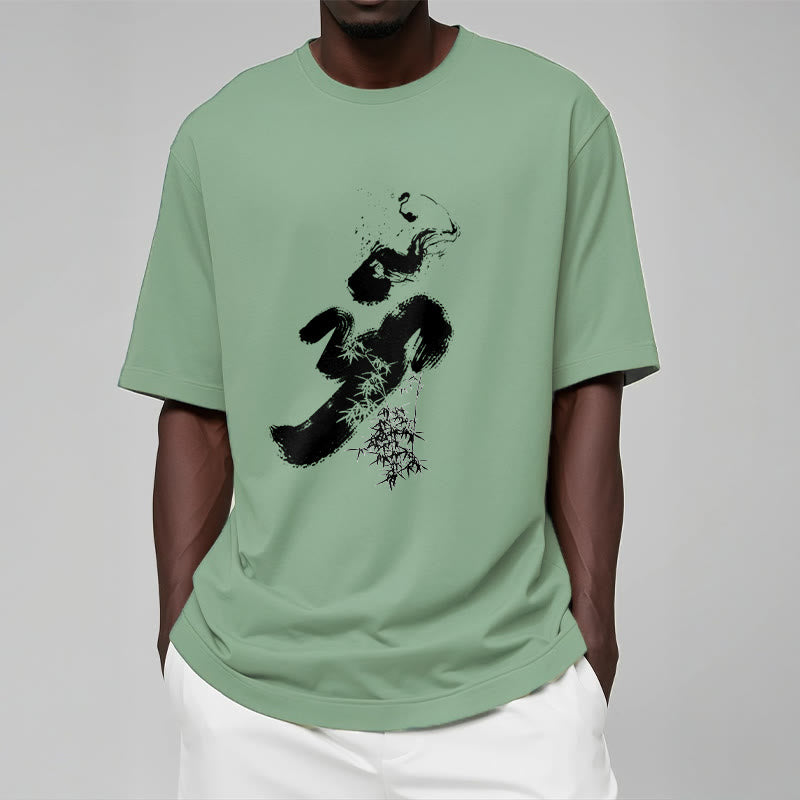 Buddha StonesOM 竹墨 コットンTシャツ - image 19