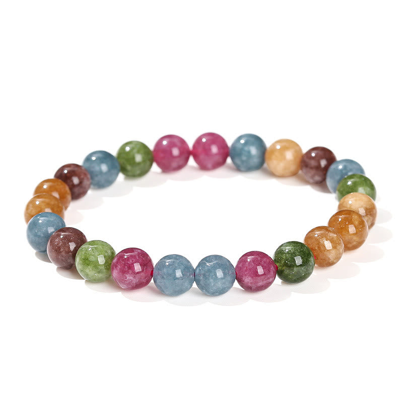 Buddha Stonesマルチカラートルマリン幸運を呼ぶブレスレット - image 9