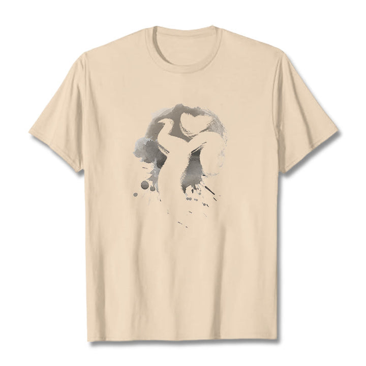Buddha StonesOM スワン コットンTシャツ - ビスク - 2XL - image 12