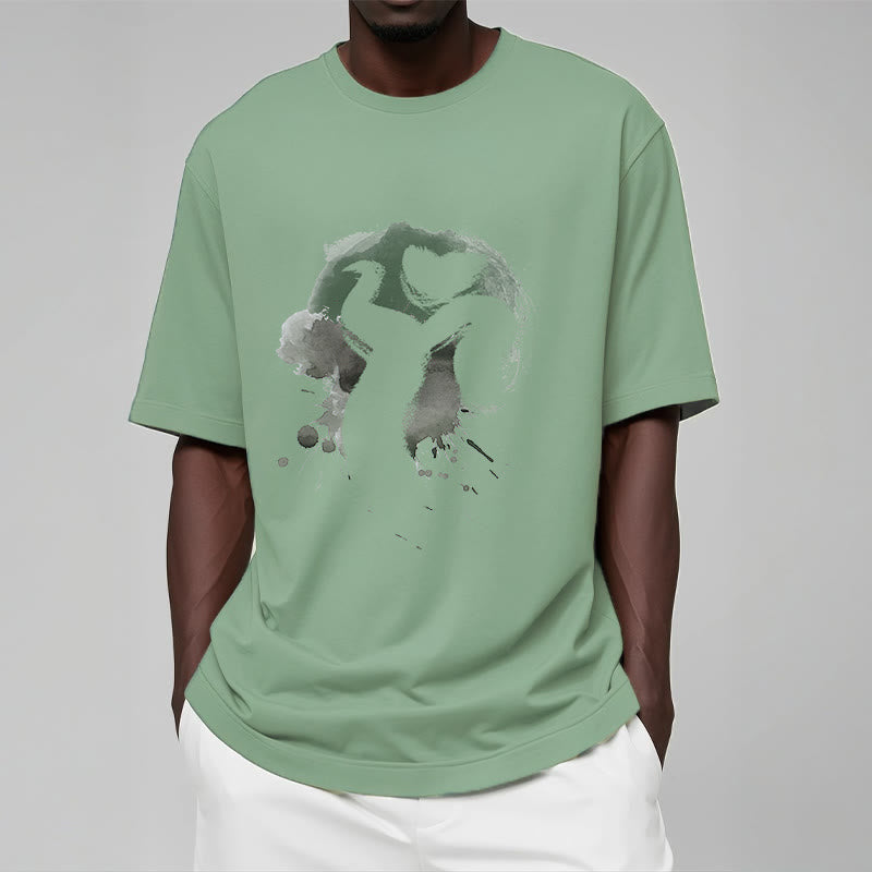 Buddha StonesOM スワン コットンTシャツ - image 19