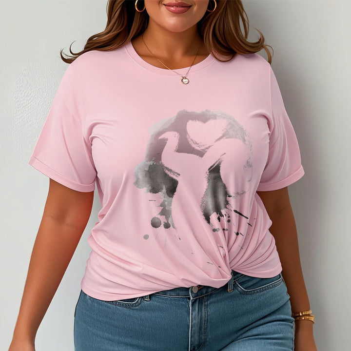 Buddha StonesOM スワン コットンTシャツ - image 17