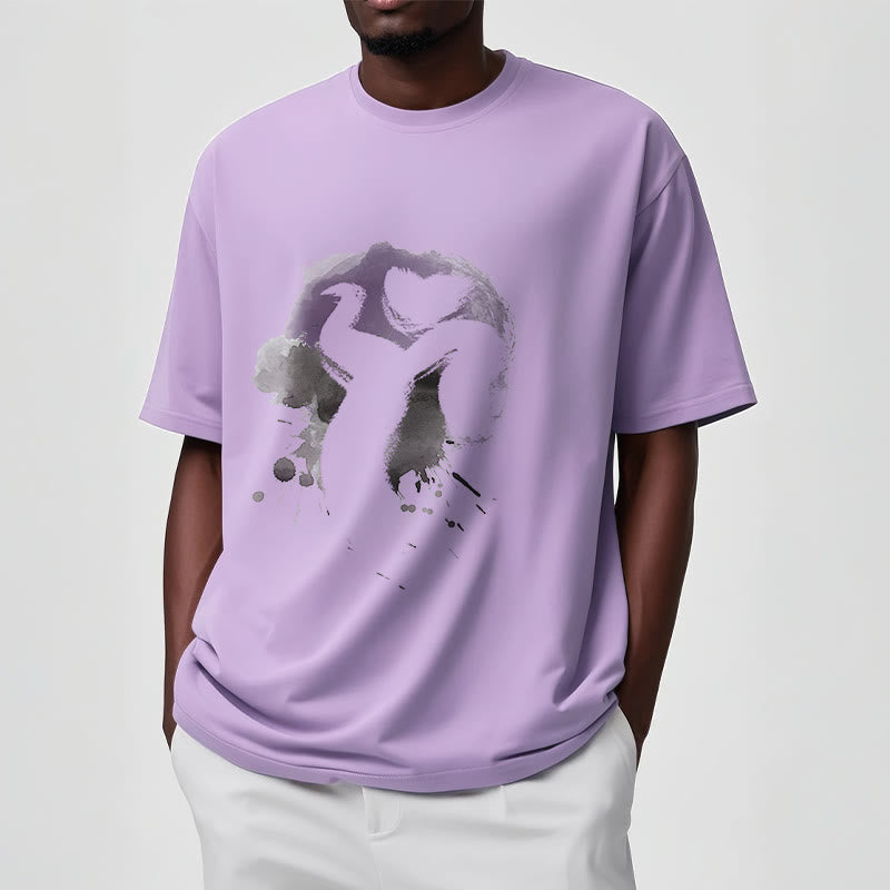 Buddha StonesOM スワン コットンTシャツ - image 15