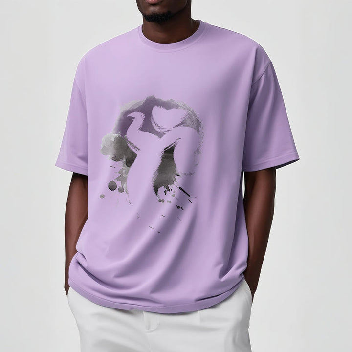 Buddha StonesOM スワン コットンTシャツ - image 15