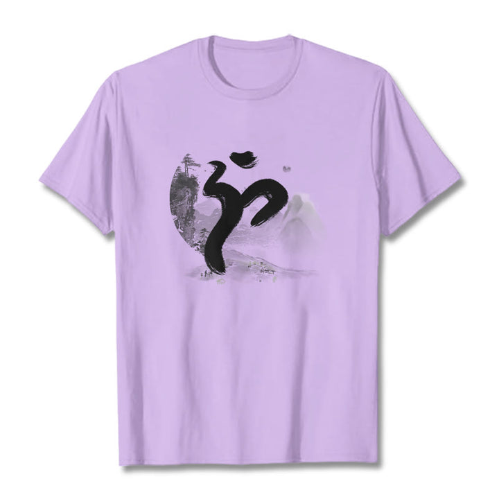 Buddha StonesOM 風景 コットン Tシャツ - 梅 - 2XL - image 14