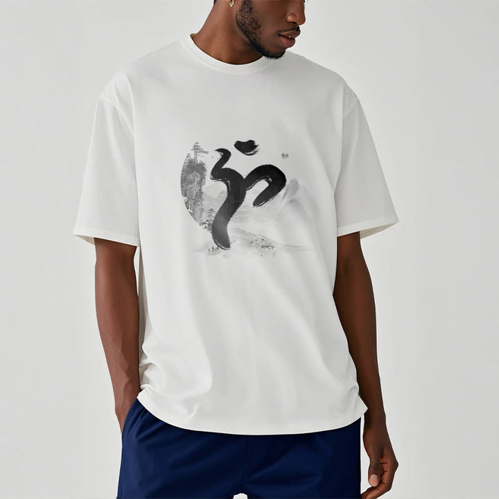Buddha StonesOM 風景 コットン Tシャツ - image 8