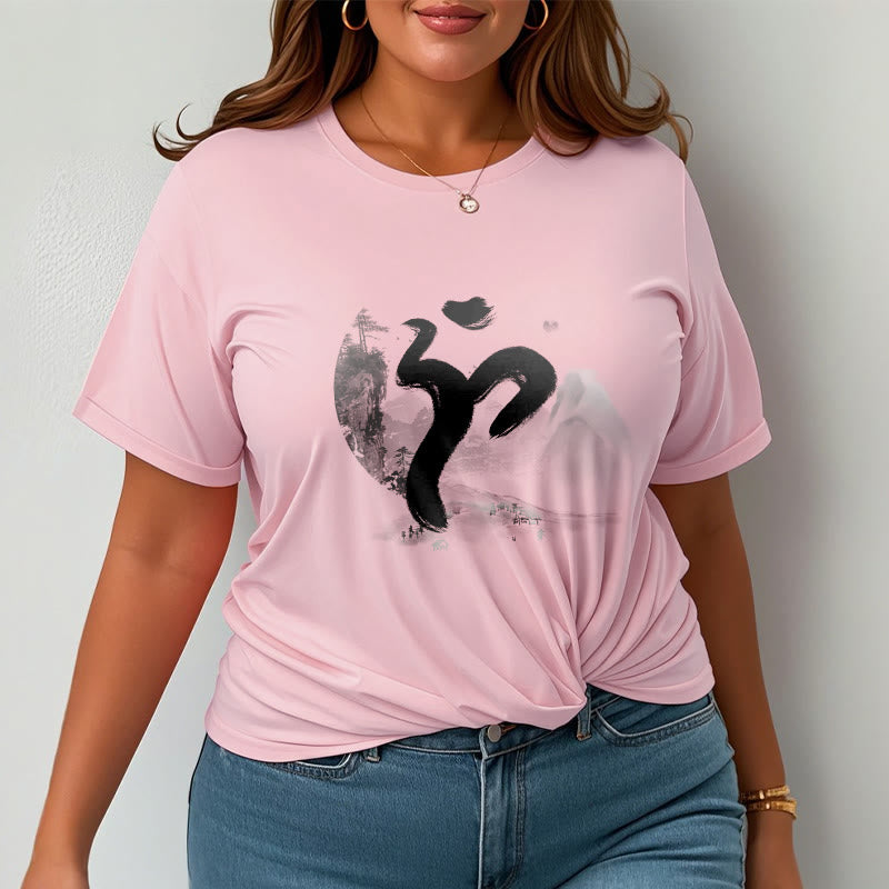 Buddha StonesOM 風景 コットン Tシャツ - image 17