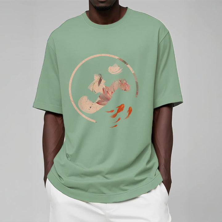 Buddha StonesOM 蓮鯉コットンTシャツ - image 16