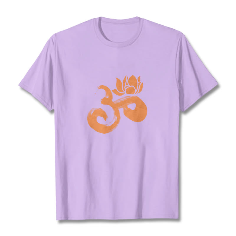 Buddha StonesOM ロータスフラワー コットンTシャツ - 梅 - 2XL - image 16