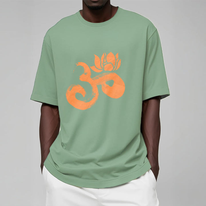 Buddha StonesOM ロータスフラワー コットンTシャツ - image 16