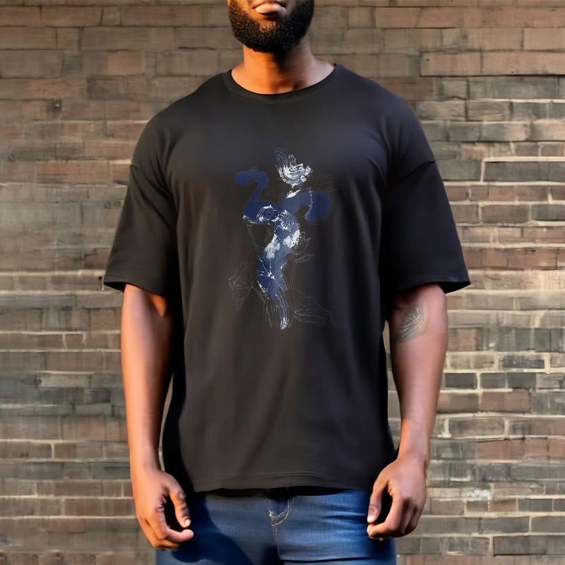 Buddha StonesOM 蓮の花の背景 コットンTシャツ - image 7
