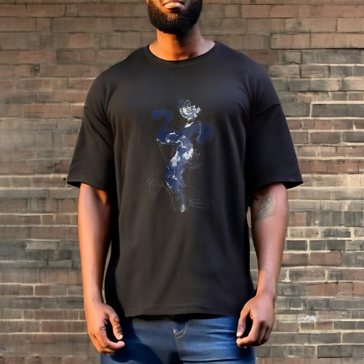 Buddha StonesOM 蓮の花の背景 コットンTシャツ - image 7