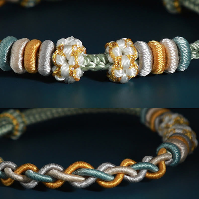 Buddha Stonesの4連桃の花のつながりブレスレット