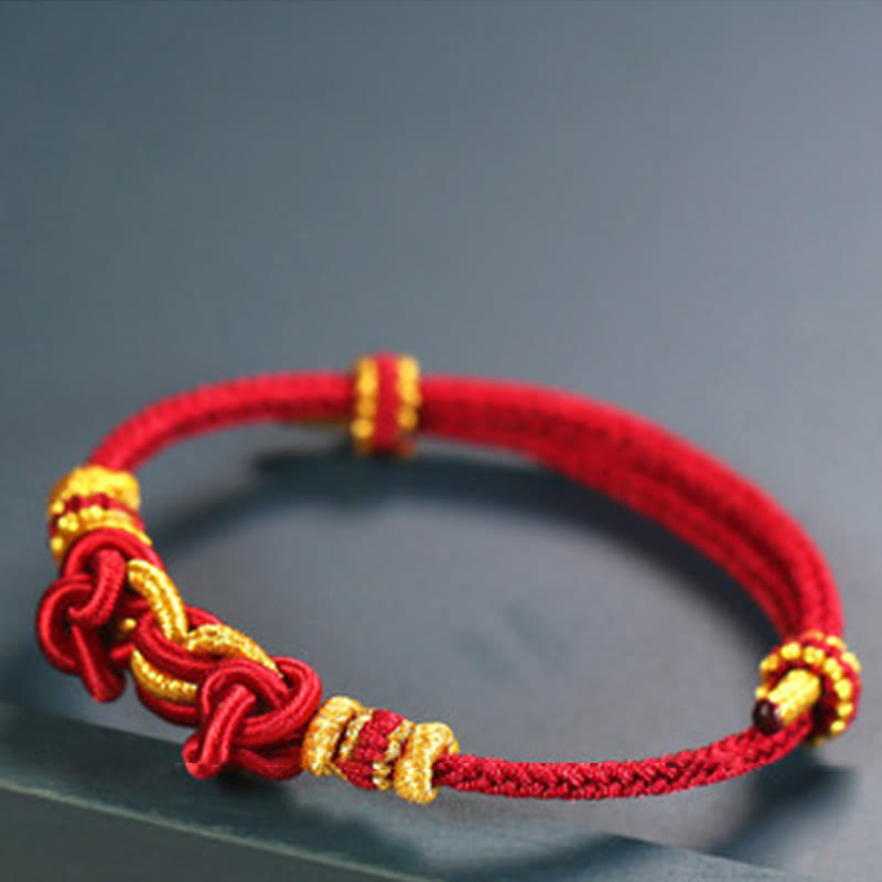 Buddha Stonesの赤い紐のサドルノットの強さのブレスレット
