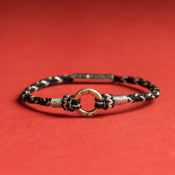 Buddha Stonesの赤い糸 925スターリングシルバー 幸運のブレスレット