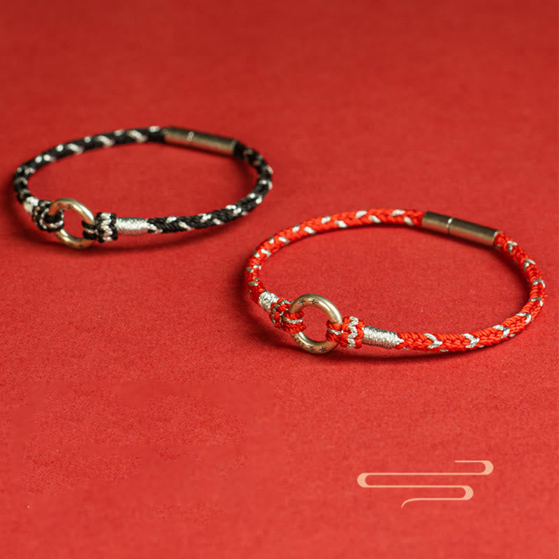 Buddha Stonesの赤い糸 925スターリングシルバー 幸運のブレスレット
