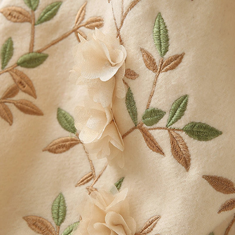 Buddha Stonesウールショール 3Dフローラル刺繍タッセル 冬用 心地よい旅行用スカーフラップ - image 24