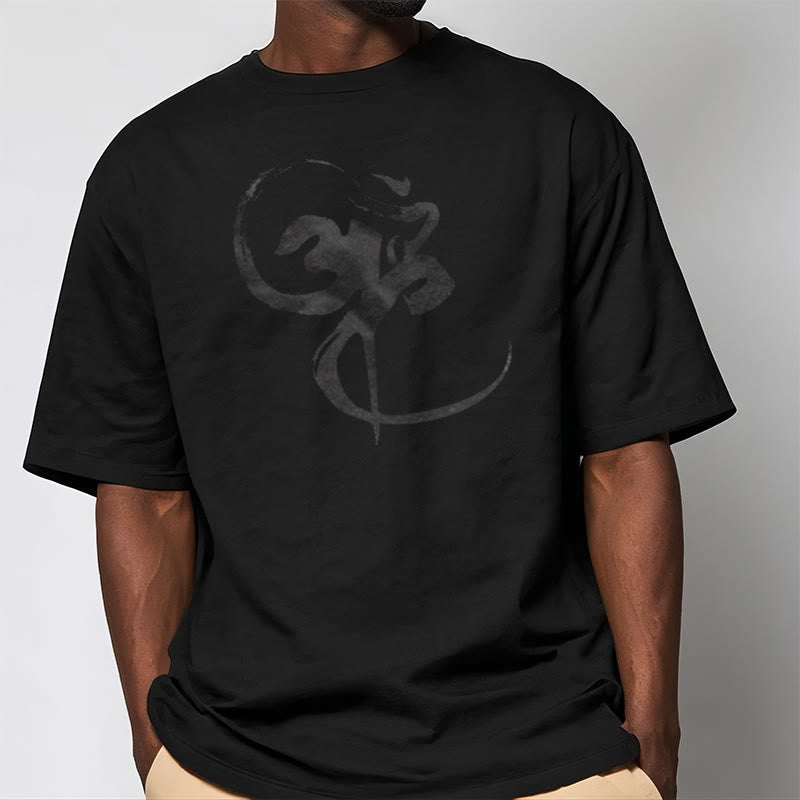 Buddha StonesOm デザイン コットン Tシャツ - image 2