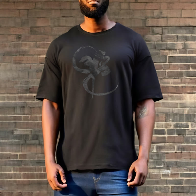 Buddha StonesOm デザイン コットン Tシャツ - image 4