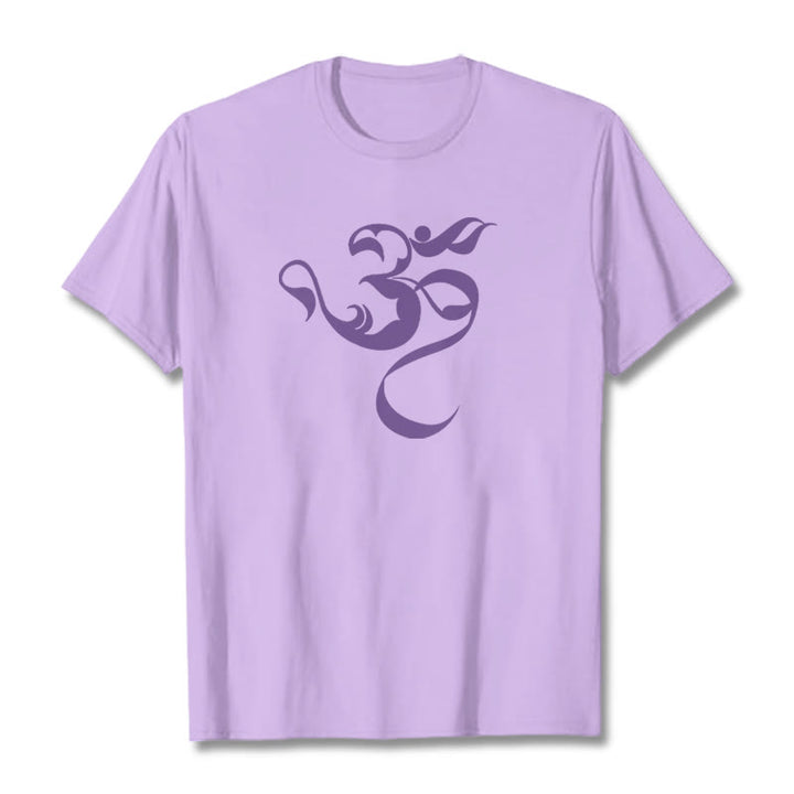 Buddha Stonesオーム図デザインコットンTシャツ - 梅 - 2XL - image 14