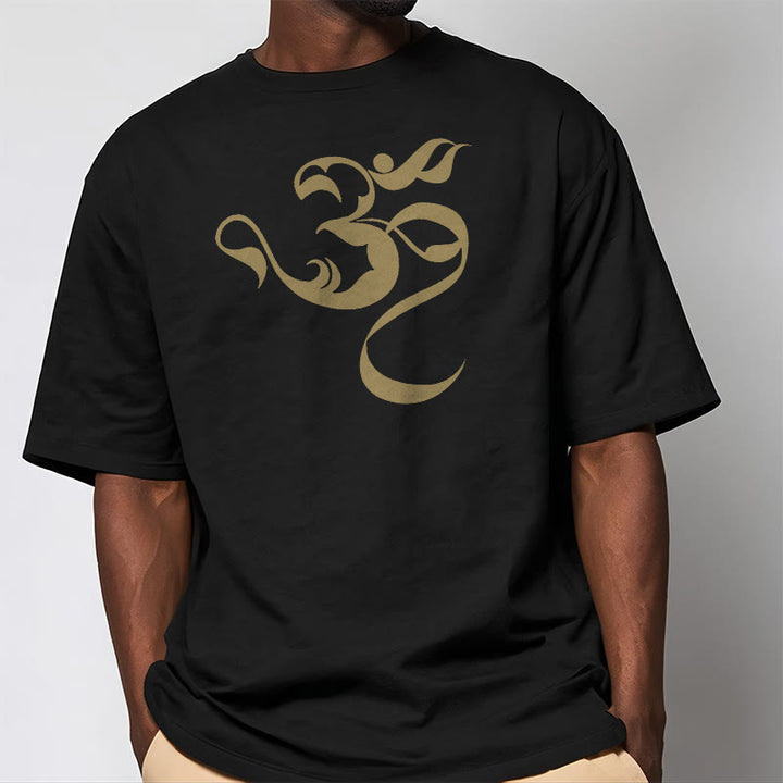 Buddha Stonesオーム図デザインコットンTシャツ - image 3