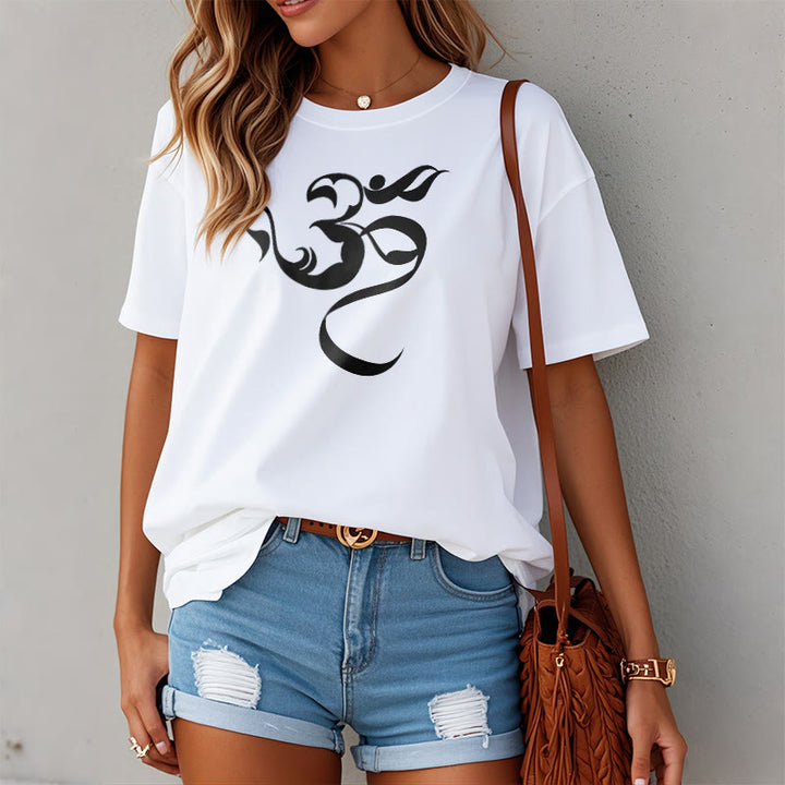 Buddha Stonesオーム図デザインコットンTシャツ - image 7