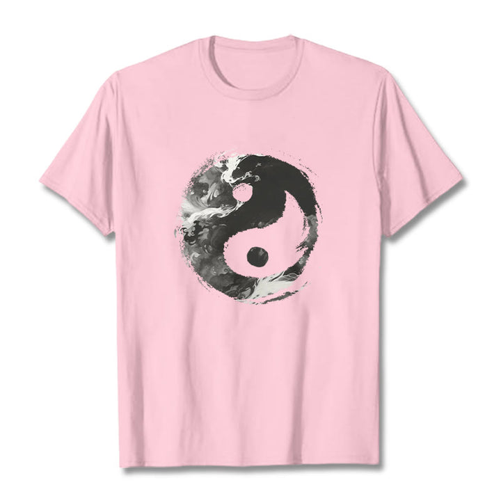 Buddha Stones陰陽コットンTシャツ - ライトピンク - 2XL - image 18