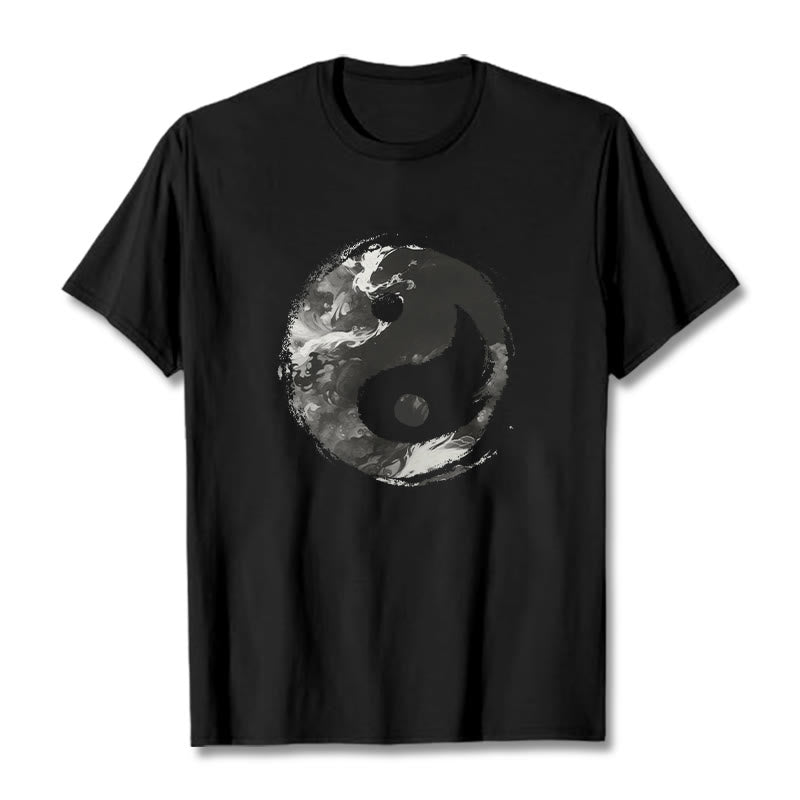 Buddha Stones陰陽コットンTシャツ - 黒 - 2XL - image 4