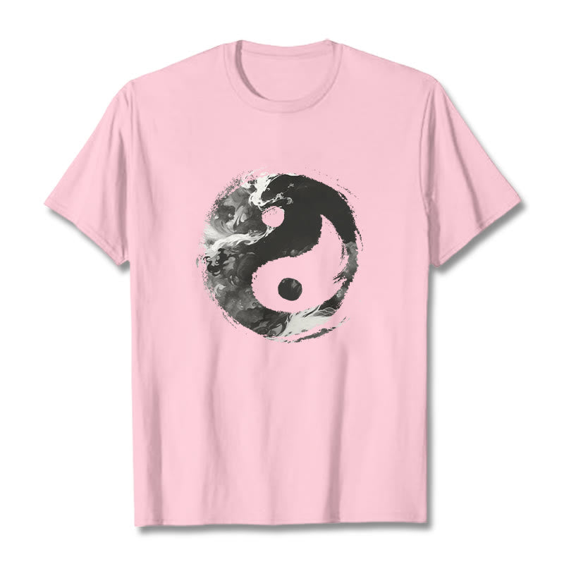Buddha Stones陰陽コットンTシャツ - ライトピンク - 2XL - image 19