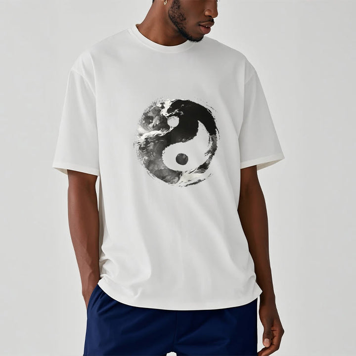Buddha Stones陰陽コットンTシャツ - image 2