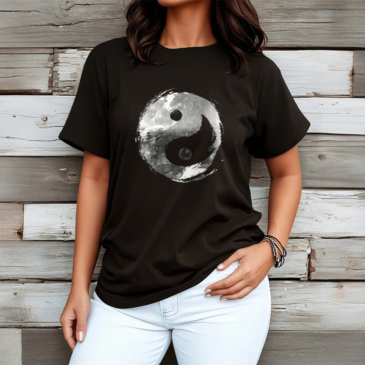 Buddha Stones陰陽コットンTシャツ - image 5