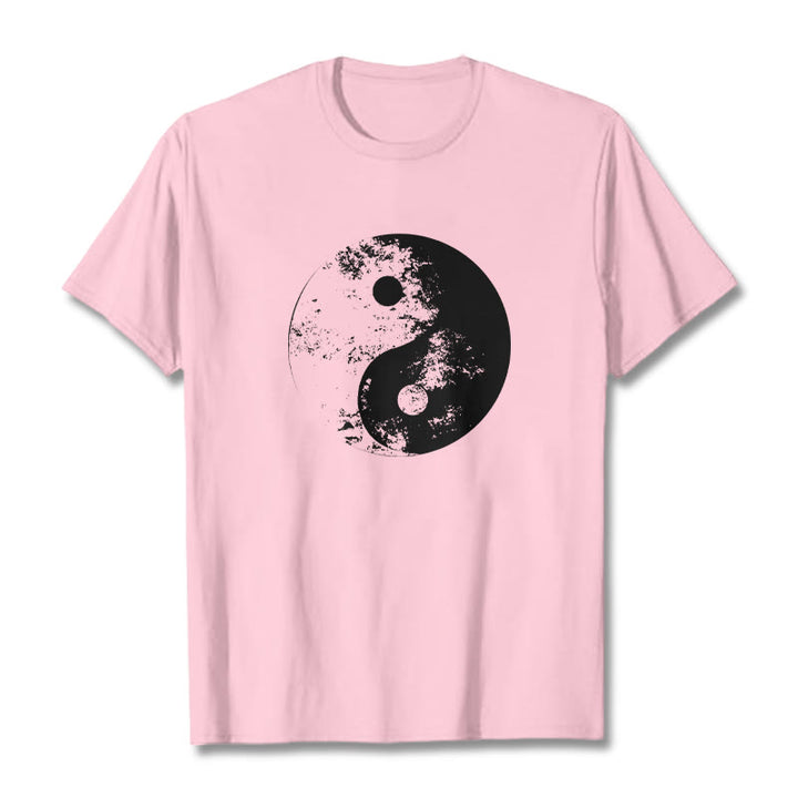 Buddha Stones陰陽 太極拳柄 コットンTシャツ - ライトピンク - 2XL - image 19