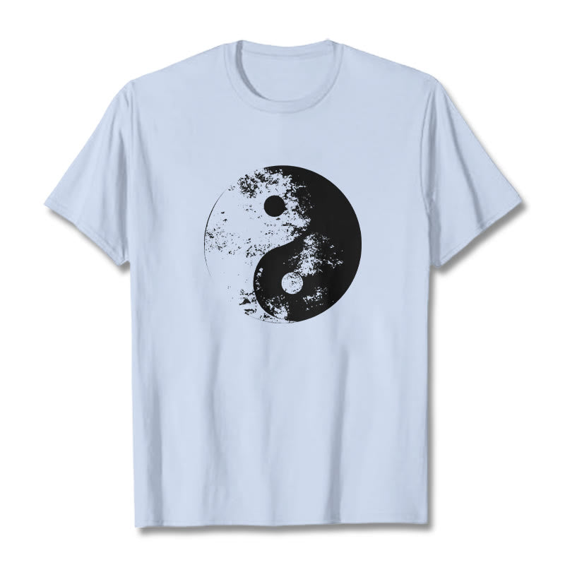 Buddha Stones陰陽 太極拳柄 コットンTシャツ - ライトシアン - 2XL - image 12