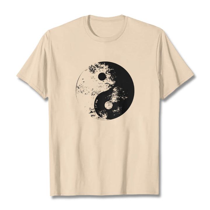 Buddha Stones陰陽 太極拳柄 コットンTシャツ - ビスク - 2XL - image 12