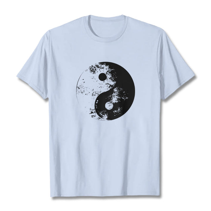 Buddha Stones陰陽 太極拳柄 コットンTシャツ - ライトシアン - 2XL - image 11