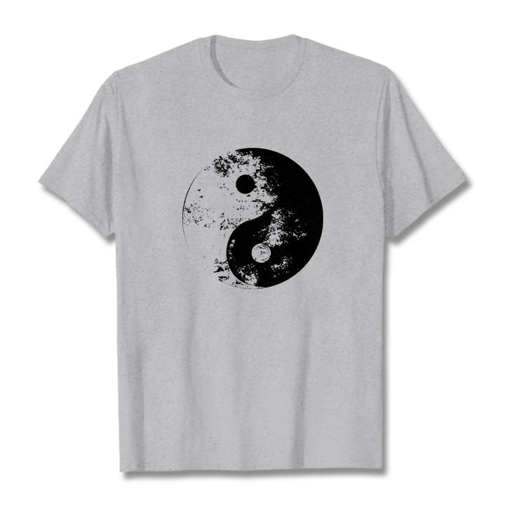 Buddha Stones陰陽 太極拳柄 コットンTシャツ - ライトグレー - 2XL - image 10