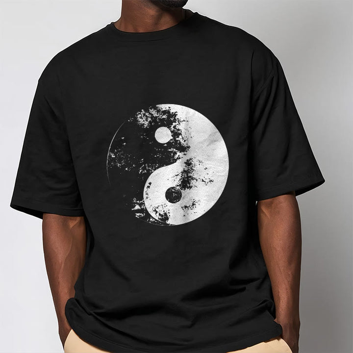 Buddha Stones陰陽 太極拳柄 コットンTシャツ - image 6