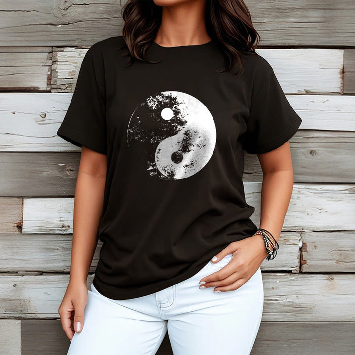 Buddha Stones陰陽 太極拳柄 コットンTシャツ - image 5