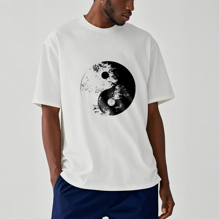 Buddha Stones陰陽 太極拳柄 コットンTシャツ - image 2