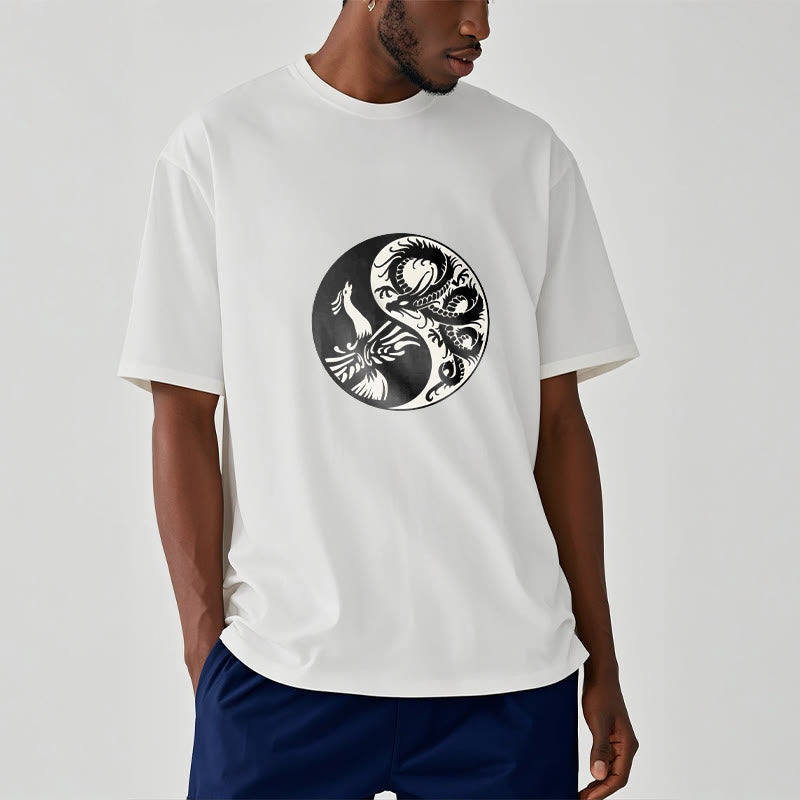 Buddha Stonesフェニックス陰陽コットンTシャツ - image 8
