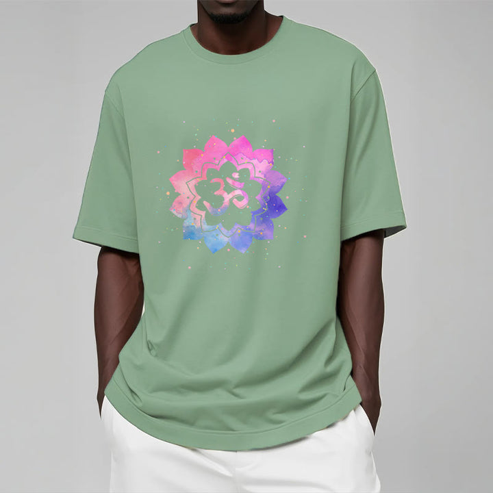 Buddha StonesOm カラフル ロータス コットン Tシャツ - image 20
