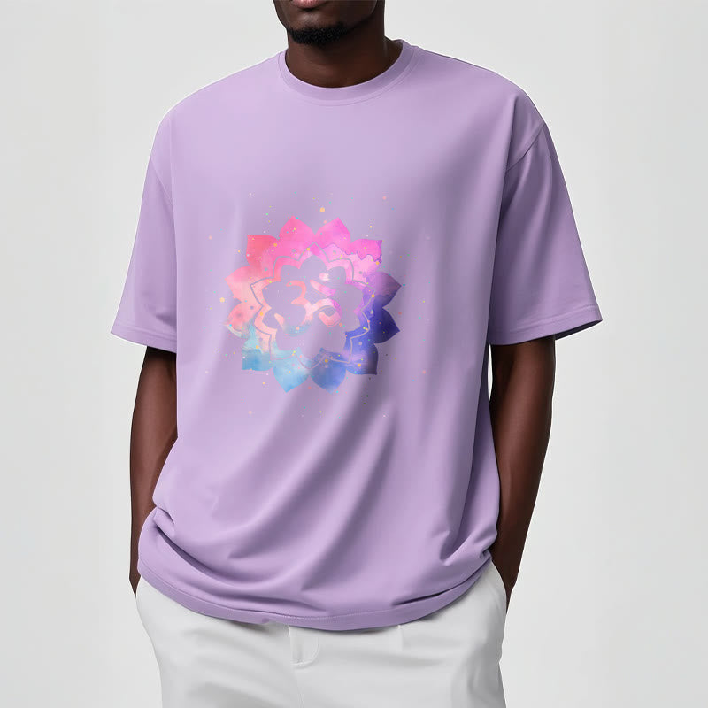 Buddha StonesOm カラフル ロータス コットン Tシャツ - image 10