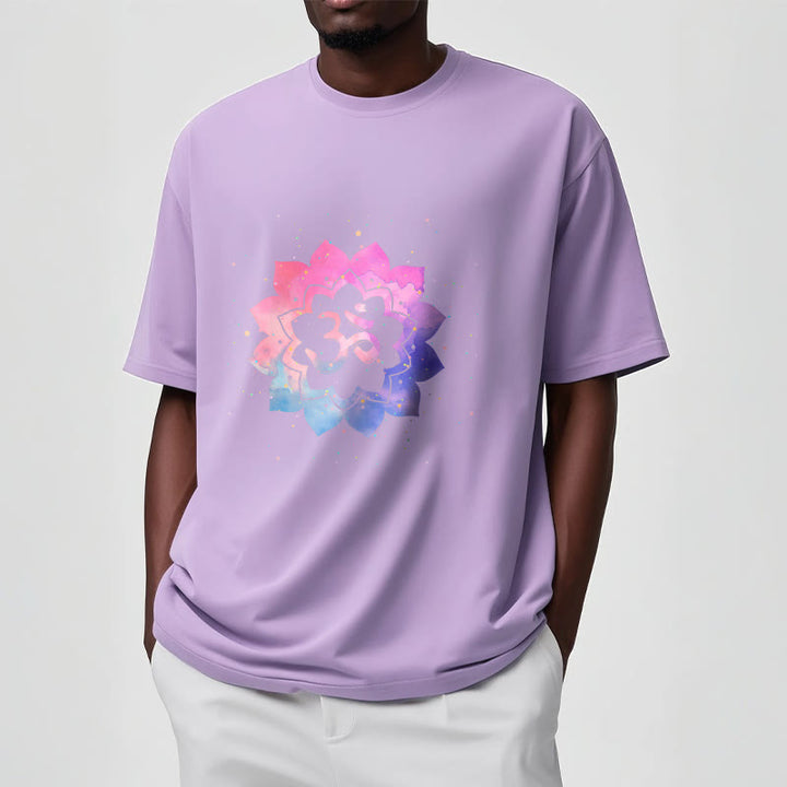Buddha StonesOm カラフル ロータス コットン Tシャツ - image 10