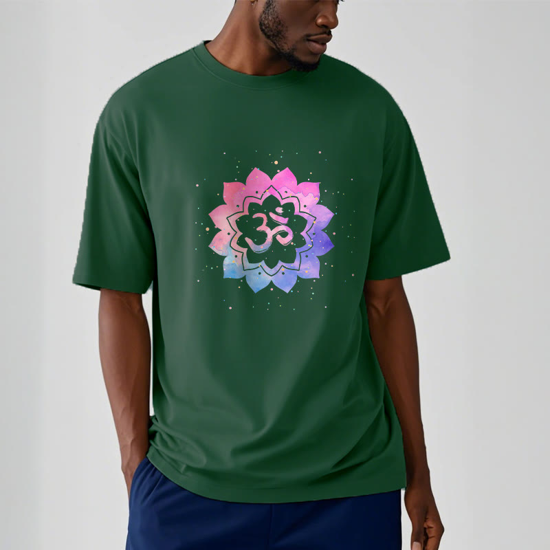 Buddha StonesOm カラフル ロータス コットン Tシャツ - image 18