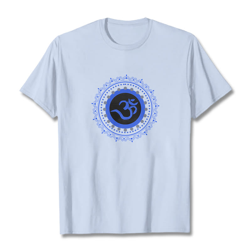 Buddha Stonesオム マンダラ柄 コットンTシャツ - ライトシアン - 2XL - image 10