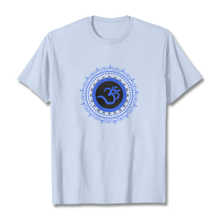 Buddha Stonesオム マンダラ柄 コットンTシャツ - ライトシアン - 2XL - image 10